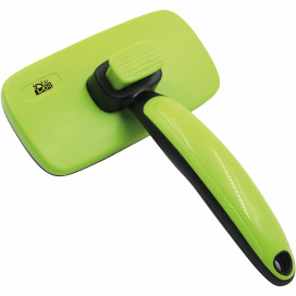 Carde auto nettoyante picots semi durs Idealdog : 17 cm