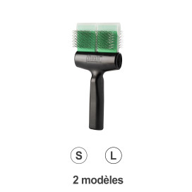 Brosse FlexIT Twins finition verte picots souples FLEXIT
