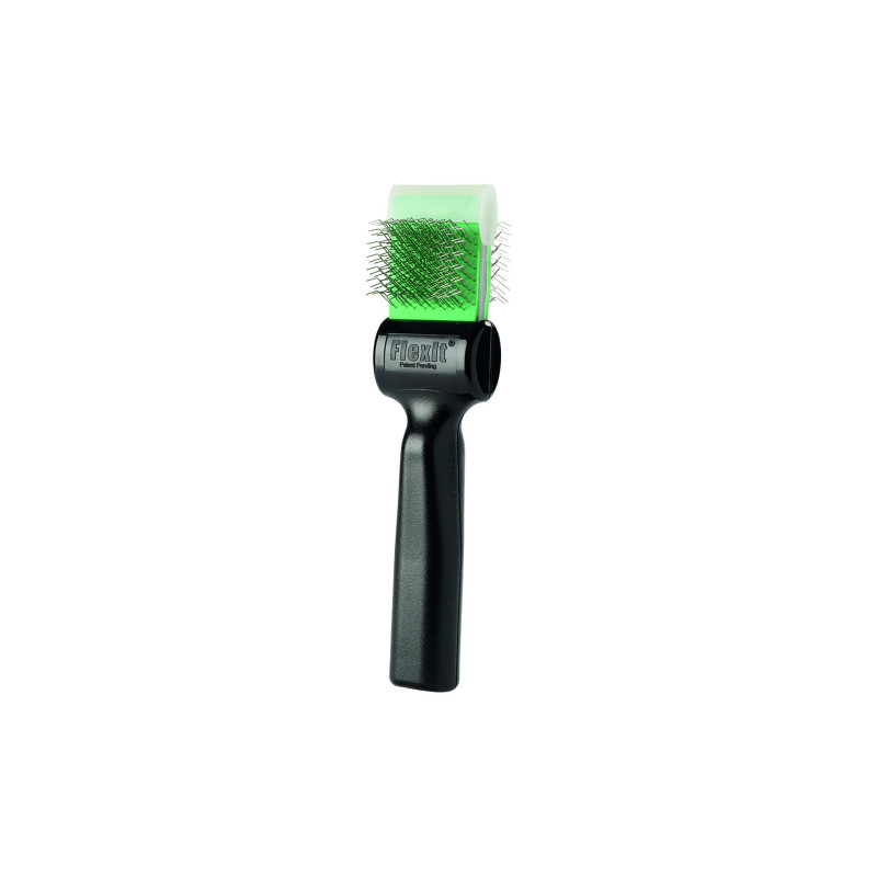 Brosse FlexIT Twins finition verte picots souples : simple