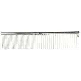 Peigne double en inox IdealDog : 19 cm