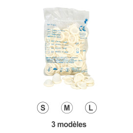 Lots de 100 doigtiers latex COMED