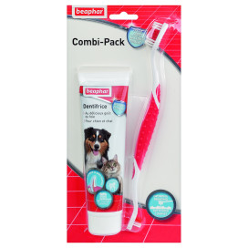 Pack Pâte dentifrice et brosse à dents Beaphar BEAPHAR