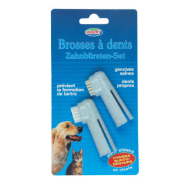 Lot de 2 brosses à dents-doigtiers