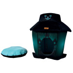 Manoir hanté noir fluorescent pour chat